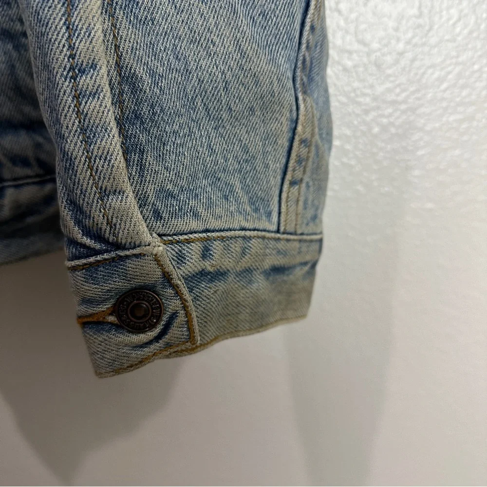 Levis Denim Sherpa Jean Jacket Relaxed Trucker Coat Vintage Size XL